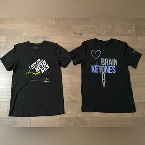 2 Pruvit Ketones Black Graphic Tees in Womens Medium